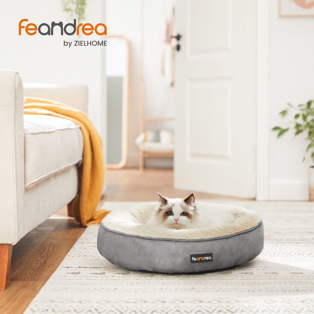 Round Grey Pet Beds