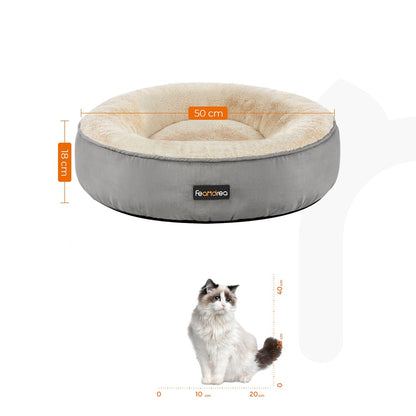 Round Grey Pet Beds