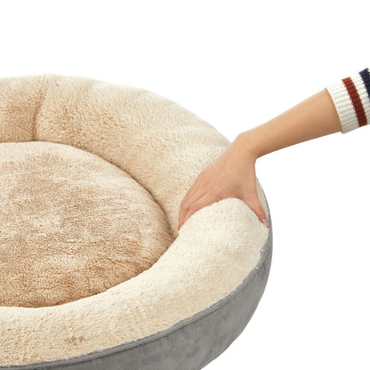 Round Grey Pet Beds
